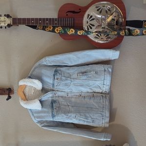Pac Sun Sherpa lined jean jacket
